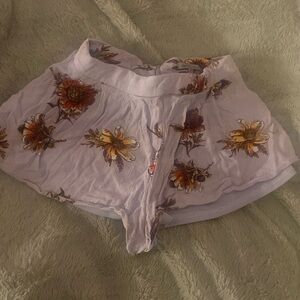 Charlotte russe; purple floral shorts